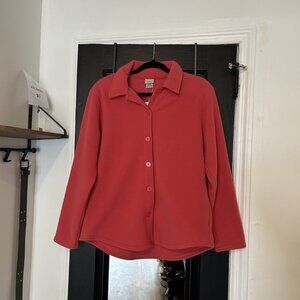 L.L. Bean Button Up Fleece Pink